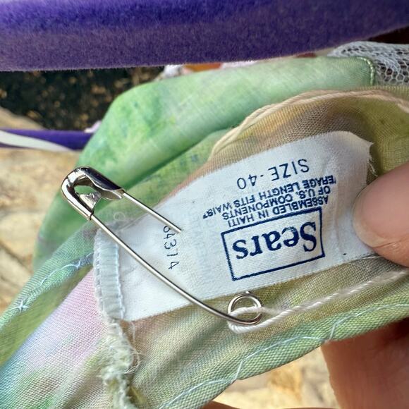 Vintage sears Upcycled ice dyed slip size 40/ extra large - Picture 3 of 6